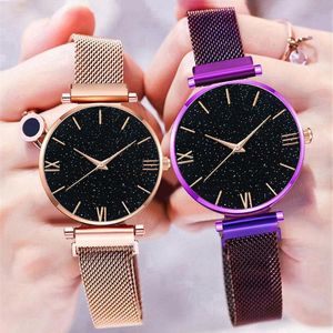 Relógios de pulso 2023 Rebirth Women Women Women Relógios ímãs românticos Starry Sky Sky Ladies Quartz Wristwatch Relógio feminino Relloj de Mujer Zegarek Dams A Lover