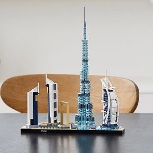 Unisex Building Blocks City Streetscape Architecture Kit - Dubai 21052, London, Sydney, Shanghai Skyline Model for Children 230313