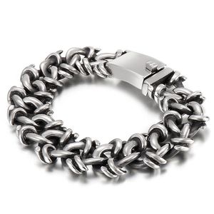 Punk Vintage Irregular Special Design Metal Link Chain Men Bracelet Stainless Steel Viking Fashion Bike Biker Bangle Jewelry