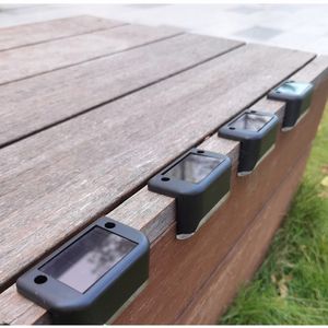 10pcs LED luce solare per scale illuminazione per esterni impermeabile passaggio da giardino cortile terrazza guardrail lampada da gradino luci di paesaggio D2.0