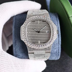 Automatyczne zegarek mechaniczny Automatyczny pełny 8215 zegarki ruchowe Diamentowe zegarek męskie szafirowe wodoodporne 50m Super Luminous 40 mm Montre de Luxe L HD2D