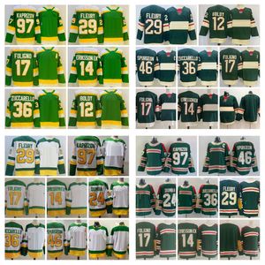 2022 Reverse Retro Marc-Andre Fleury Hockey Jerseys Kirill Kaprizov Matt Boldy Dumba Mats Zuccarello Jared Spurgeon Marcus Foligno Joel Eriksson Ek Winter Classic