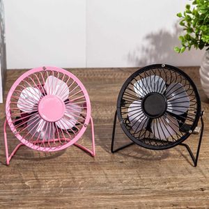 Electric Fans Rotate 360 degrees USB Fan Mini Portable Table Desktop With Pads Black Desk Gadgets Tablet Personal Silicone Damping H1Z2