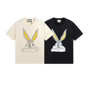 2023 Новый дизайнер модельер мужская футболка высококачественная кроличьи животные животные женщины с коротки