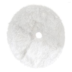 Christmas Decorations 90cm Plush Long Haired Tree Skirt Decor White Round Utenciles