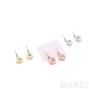 Silver color female diamond earing thick women circle ohrringe couple pink luxurious pretty jewellery alloy dangle designer Earrings trendy hooks ZB008 F23