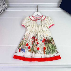 23SS Kinder Designer brandneues Kleid Feenkleid Revers Flower Fairy Serie Röcke Mädchen Kurzarmkleider Kinderrock Babykleidung a1