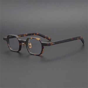 Brand Sunglasses new Spectacle Japanese handmade fashion Republic of China Men's square plate with myopia glasses frame