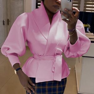 Women's Blouses & Shirts Elegant Blouse Tops Fall Long Sleeve Wrap Plus Size Fashion Classy African Women Shirt Top Office Party Autumn 2023