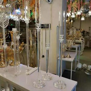 Ljushållare 5Set/Lot Transparent Acrylic Crystal Table Craft Wedding Centerpiece Pillar Stand Road Party Home Decora