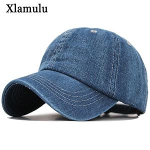 Xmulu Solid Denim Baseball Cap Мужчины женские джинсы Snapback Caps Casquette Plain Bode Hat Gorras Мужчины Случайные пустые папа мужские шляпы CX20213A