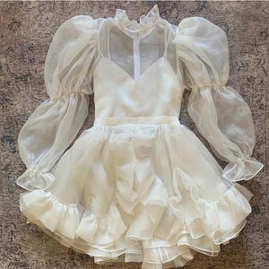 vestido de fiesta de boda kısa gelinlik uzun kollu beyaz mini gelinlikler uzun robe de mariee