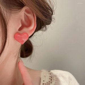 Stud Earrings For Women S925 Silver Needle Jelly Love 2023 Niche Design Sense High -level Cold Sex
