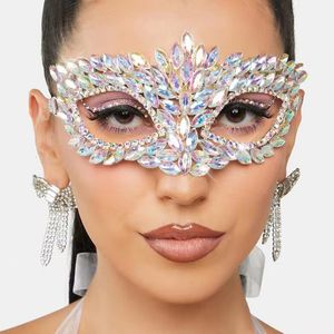Party Masks Bridal Masuqerad Masque Eye Mask Masque Cover For Men Women Girls Dance Cosplay Party Shiny Crystal Face Accessories 230313