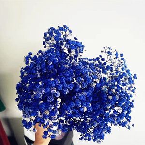 Dekorative Blumenkränze, Flores Secas, blaue Schleierkraut-Trockenblumen, eingetroffen, für Schlafzimmer, Wohnzimmer, Dekoration, Valentinstagsgeschenk 230313