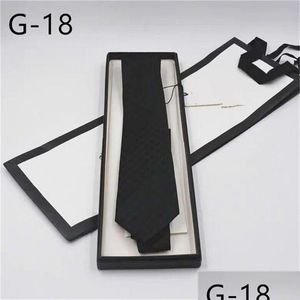 Neck Ties 22Gg Brand Men Necktie Designer Tie 100 Silk Suit Neckties Business Luxury 66Vf Drop Delivery Fashion Accessories Dhy26