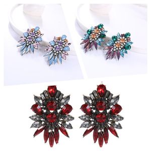 Baumelnde Ohrringe, 1 Paar, europäische und amerikanische exquisite Luxus-Super-Flash-Kristall, Modetrend, rote Teppich-Accessoires