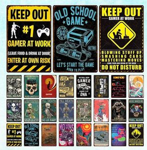 Keep Out Warning Vintage Tin Sign Feel Alive Metal Plate Gamer At Work Wall Decor For Bar Pub Club Garage Danger Man Cave Wall Decor Personalized Art Decor 30X20CM w01
