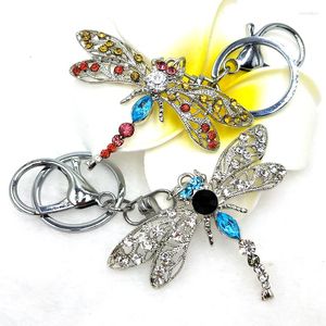 Keychains Keychain Jewelry Cute Dragonfly Ms. Gift Crystal Rhinestone Car Pendant Fashion Men And Women Wear Wild XDPQQ