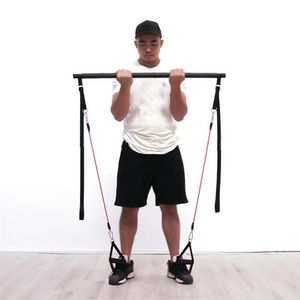 Portable Pilates Bar Resistance Band Yoga Pilates Stick Home Yoga träning Fitness Bar With Workout Equipment Training Kit J0115250K