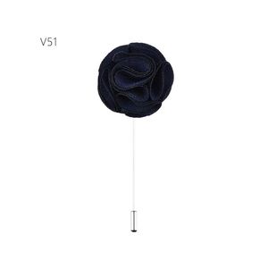 Joalheria masculino clássico de broche de broche de flores imitadas tecidos de seda boutonniere stick pino de lapela para terno acessórios de casamento de festa 1 dhltz