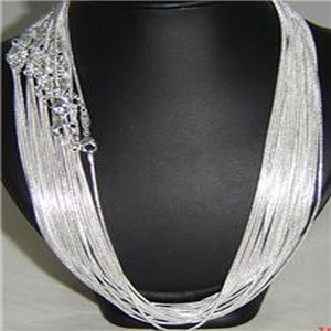 Strands Strings Drop shippng 20PCSlot 925 Sterling Silver 1mm Snake Chain 16inch - 24 inch 925 silver jewelry silver fashion chain necklace 230311