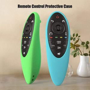 Fall för LG AN-MR500 Protective Silicone 3D Smart TV Magic Remote Control Cover med lanyard flexibel dammtät för MR500