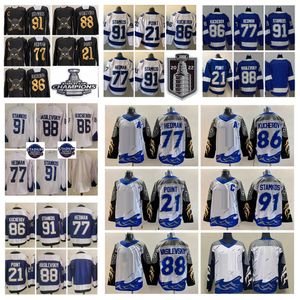 2023 Reverse Retro Hockey Jerseys 91 Steven Stamkos 86 Nikita Kucherov Victor Hedman Brayden Point Андрей Василевский Кубок Стэнли Champions Stadium Series Рубашки