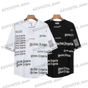 Camisetas masculinas com camiseta de mangas curtas impressas em letras impressas para homens e mulheres amantes High Street Loose Halve Slave T230314