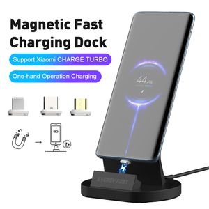 Magnetic Wireless Charger for Xiaomi POCO X3 Pro M3 F3 M4 Oneplus 10Pro Quick Fast Charging Turbo Station Dock Stand Holder Base