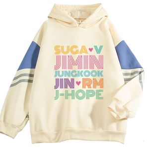 Bluzy bluzy bluzy damskie Jimin Jung Kook Jhope Jin Suga V rm Menwomen Fashion Kpop Hoodie Ubrania 230313