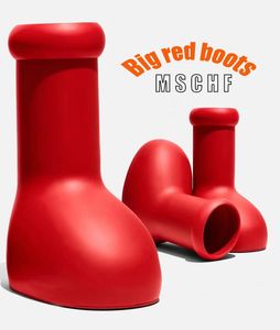 2023 Big Red Boots boy Designer Последние ботинки с мультяшными рисунками в реальной жизни, модная мужская и женская обувь, резиновые сапоги на толстой подошве, резиновая платформа