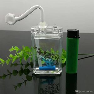 Acrylic glass hookah cigarette case Wholesale Glass bongs Oil Water Pipes Glass Pipe Oil Rigs Smoking