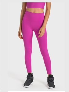 Leggings de pelúcia LL Yoga Suit Align rápido e livre cintura alta sem costura várias cores pêssego para corrida Cyclin calças