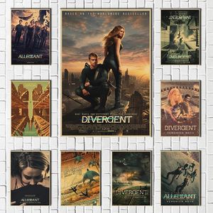 Classic Divergent Movie tin Posters Fun Designed Print metal tin sign Wall Art Picture Vintage Poster Decorative personalized house tin art Painting Size 30X20CM