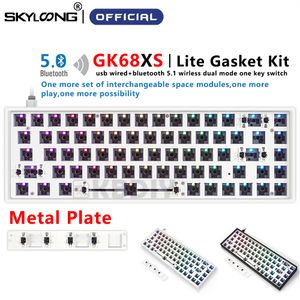 GK68 GK68XS Lite Gasket Custom 60％Mechanical Keyboard Kit Wireless Bluetooth 5.1 RGB MX Switch Hot-Swap for GamingDIY