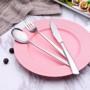 Dinnerware Sets Korean Stainless Steel Knife And Fork Spoon Western-style Long-handled Steak Snack Western Set