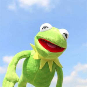 Objetos decorativos Figuras de 40 cm Kermit Plush Doll for Kids Sesame Street Frog Muppet Ideal Birthday Christmas 230314