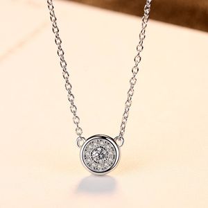 Designer Cute Bear High-End S925 Silver Pendant Necklace Korean Fashion Women Micro-Set Zircon Collar Chain Necklace Jewelry Gift