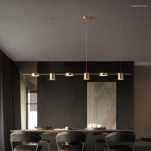 Pendellampor nordiska lyxiga kopparljus modern tak hängande lampa för matsal kök ö sovrum bar bänk hembelysning