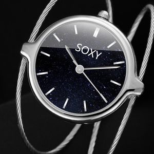 Relógios de pulso Relogio feminino Luxury Women Watch Design Design exclusivo Starry Sky Bracelet Watches Fashion Silver Ladies Relógio