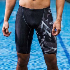 Men's swimwear Vector New 2019 Swimwear Men Sexy Skin Lycra Jammer Fiber High Level Male Swimming Quick-Dry Trunk Training Race Swimsuit L230314