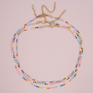 Correntes Go2boho por atacado jóias de moda feminina colorida colorida miyuki semente de colar artesanal para mulheres 2023 Cadeia de pescoço de presente de tendência