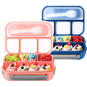 Lunch Boxes for Kids Leak Proof Cute Bento Snack Adults and with Cutlery Microwave Safe Food Storage Containers 230314