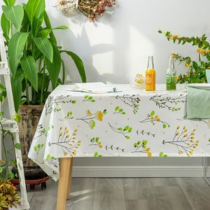 Table Cloth Fruit Green Home Kitchen Waterproof Tablecloth Pastoral Printing Wedding Decoration Rectangular Coffee Nappe Tapete