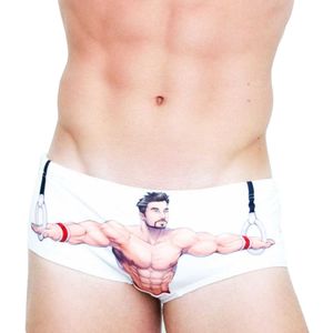 Roupas de banho masculinas sexy mass de banho de banho de banho de natação boxer boxer gay homem biquíni masculino impressão no tronco de banheira boxers de traje de surf uderwear l230314