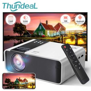 Projectors TD90W Android 5G WiFi Mini HD Projector Native 720P TD90 Portable Home 2K 4K 1080P Video Movie Projector R230306