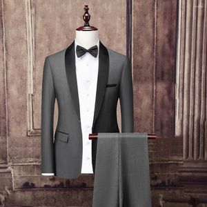 Garnitury męskie garnitura marka homme mariage smoking płaszcz pant męski ubrania zwykłe Slim Fit Business Królewskie Wedding Kurtka dla palenia