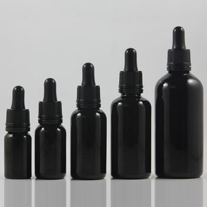 Storage Bottles Empty Glass 10ml Oil Bottle With Tamper-proof Black Plastic Dropper