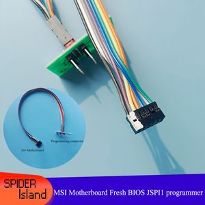 För MSI ASUS Motherboard Bios gratis chip borttagning Adapter blinkande maskinkabel JSPI1 -programmerare för att spara tegel färskt bios -kit